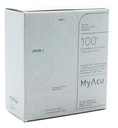 MYACU Aiguilles d'acupuncture en acier inoxydable avec tube guide de moxa industriellement compostable (100 aiguilles/boîte, 5 aiguilles avec 5 tubes par sachet) - Avec boucle