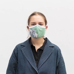 Fabric face mask washable with replaceable PTFE filter