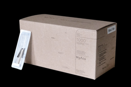 MYACU Aiguilles d'acupuncture en acier inoxydable avec tube guide de moxa industriellement compostable (1.000 aiguilles/boîte, 10 aiguilles avec 1 tube par pochette) - Style coréen